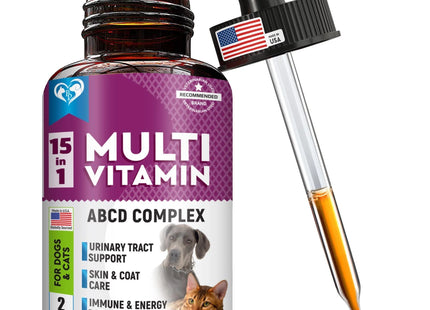 Cat Dog Multivitamin Liquid with Glucosamine and Cranberry Health Supplements