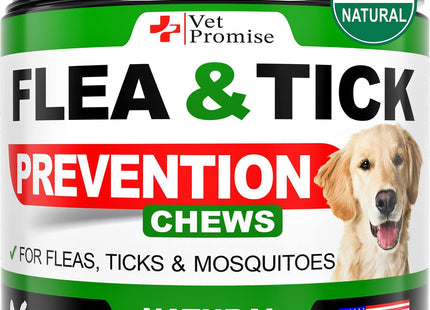 Flea and Tick Prevention for Dogs Chewables All Natural Dog Flea & Tick Control Flea and Tick Chews for Dogs Oral Flea Pills for Dogs Supplement All Breeds and Ages Made in USA 120 Tablets