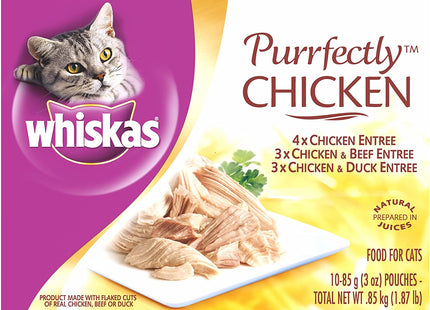 Purrfectly Chicken Variety Pack Wet Cat Food 3 Ounces, Pack of 4 (10 Count Each)