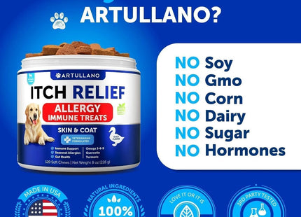 Dog Allergy Relief Chews Itching Skin Relief for Dogs Fish Oil Omega 3