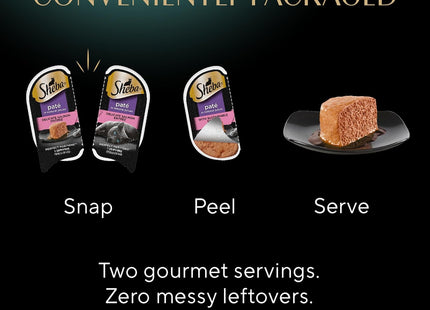 Perfect Portions Wet Cat Food Pate with Sustainable Salmon, Signature Seafood Entree, and Tender Whitefish and Tuna Entree Variety Pack, 2.6 Oz. Twin Pack Trays (24 Count, 48 Servings)