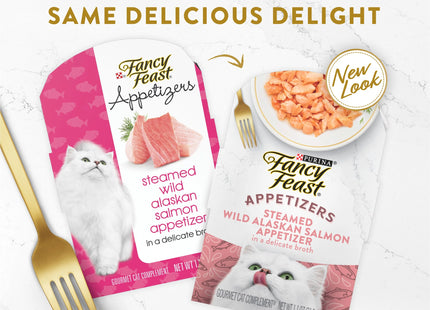 Purina  Appetizers Wet Cat Food, Steamed Alaskan Salmon, 1.1 Oz Trays (10 Pack)