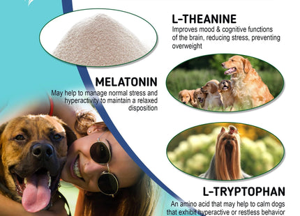 Hemp Calming Chews for Dogs Puppy Pet Separation Anxiety Relief Treats for Dog