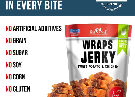Chicken Jerky Dog Treats 24 Oz Human-Grade Grain-Free Sweet Potato