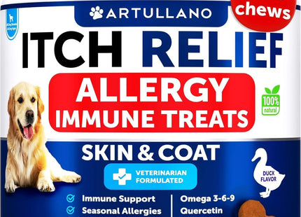 Dog Allergy Relief Chews Itching Skin Relief for Dogs Fish Oil Omega 3