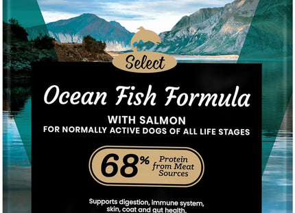 Super Premium Dog Food – Select Ocean Fish Formula with Salmon – Omega-3 and Omega-6 Enriched Gluten-Free Dry Kibble for All Normally Active Dogs of All Life Stages, 5Lbs