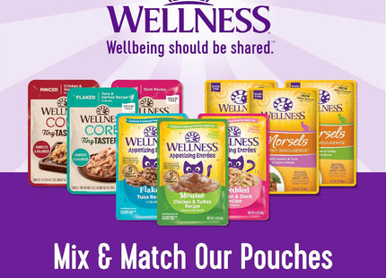 CORE Tiny Tasters Pate Adult Wet Cat Food, Natural, Protein-Rich, Grain Free, 1.75 Ounce Pouch, 12 Pack (Chicken)