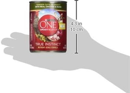 High Protein Wet Dog Food True Instinct Tender Cuts in Dog Food Gravy with Real Chicken and Duck - (Pack of 12) 13 Oz. Cans