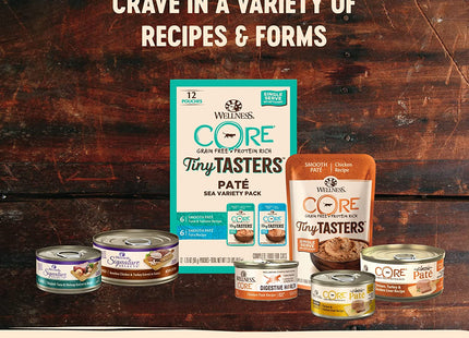 CORE Signature Selects Shredded Adult Wet Cat Food, Natural, Protein-Rich, Grain Free, 2.8 Ounce, 12 Pack (Chicken & Turkey)