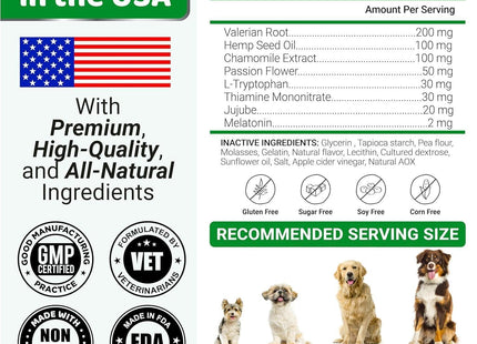 Hemp Calming Chews for Dogs Advanced Dog Calming Treats 170 Chews Chicken Flavor