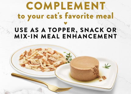 Purina  Appetizers Lickable Grain Free Cat Food Topper White Meat Chicken and Shredded Beef Appetizer - (Pack of 10) 1.1 Oz. Trays