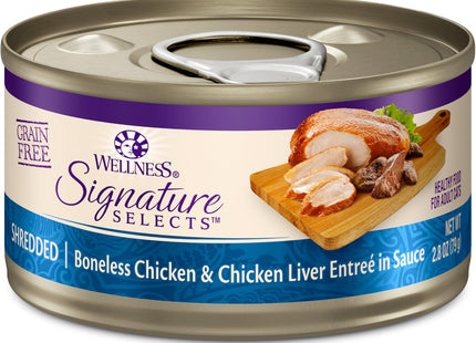 CORE Signature Selects Shredded Adult Wet Cat Food, Natural, Protein-Rich, Grain Free, 2.8 Ounce, 12 Pack (Chicken & Turkey)