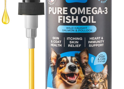 Coat & Skin All Breeds Dog Supplement 32 Oz Fish Oil for Dogs Pet Supplies for Dogs Fish Oil