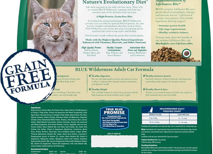 Blue Buffalo Wilderness Healthy Adult Dry Cat Food, Supports Health and Wellness, High-Protein & Grain-Free, Duck, 11-Lb Bag