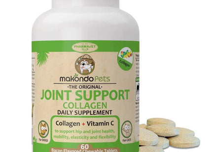 Collagen for Dogs and Cats Joint Supplement with Vitamin C 60 Pills Support