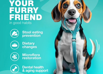 No Poo Chews for Dogs Coprophagia Deterrent for Dogs Forbid for Dogs Stool Eating Deterrent Dog Probiotics for Digestive Health Digestive Gut & Immune Health Treats No Poop Eating for Dogs