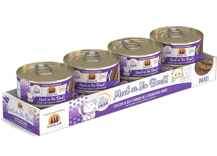 Wet Cat Food, Meal or No Deal with Chicken and Beef Pate, 5.5Oz Can, Pack of 8