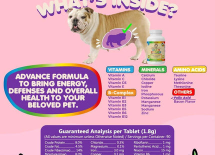 Prenatal Dog Vitamins 60 Pills for Dogs and Cats with Folic Acid Minerals And