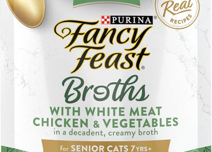Purina  Lickable Senior Cat Food Broth Topper Creamy with White Meat Chicken - (Pack of 16) 1.4 Oz. Pouches