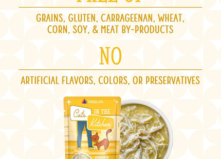 Cats in the Kitchen, Pumpkin Lickin' Chicken with Chicken Breast in Pumpkin Soup Cat Food, 3Oz Pouch (Pack of 12)