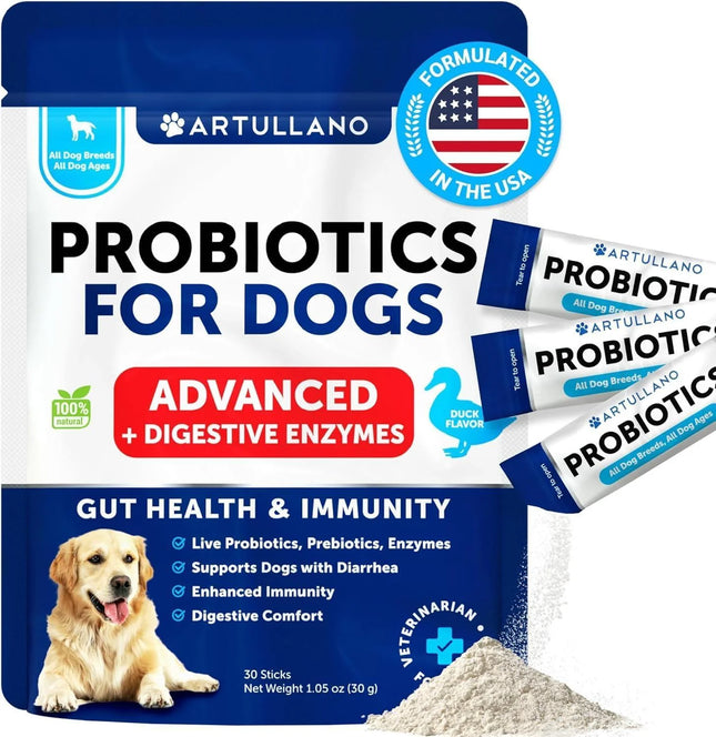 Probiotic Powder for Dogs Support Gut Health Itchy Skin Allergies Immunity
