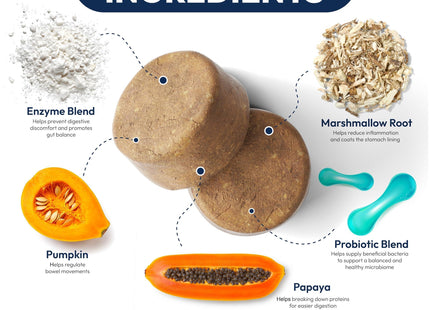 Probiotics for Dogs 170 Chews Dog Digestive Enzymes Prebiotics Support Gut