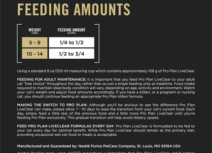 Indoor Cat Food Liveclear Cat Allergen Reducing Turkey and Rice Formula - 3.2 Lb.