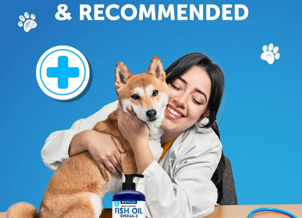 Omega 3 Fish Oil for Dogs 8 FL OZ Better than Salmon Oil Skin and Coat Defense