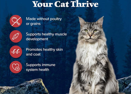 Wilderness Adult Dry Cat Food, Rocky Mountain Recipe, Chicken-Free & Grain-Free Recipe Made with Natural Ingredients, Red Meat, 4-Lb Bag