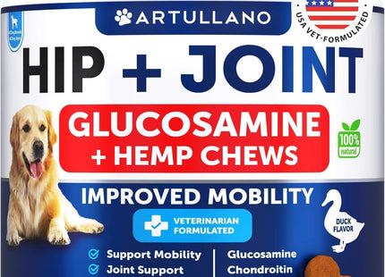 Hip and Joint Supplement for Dogs Glucosamine Joint Pain Relief Chews With