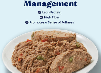 Weight Management Dog Food Wet - High Fiber Grain Free Dog Food Wet Recipe W/Real Chicken, Sweet Potato & Green Beans - Healthy Weight & Gut Health Support for Dogs - 6Ct/12.5Oz Cans