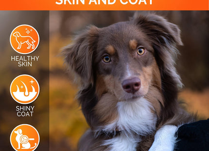 Omega 3 for Dogs Dog Skin and Coat Supplement Fish Oil for Dogs Chews 120 Treats