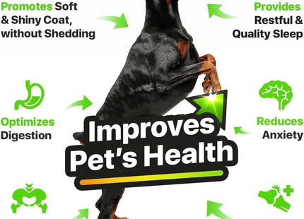 Hеmp and Salmon Oil for Dogs Skin Coat Hеalth 3 6 9 Omega Calming Treat 1 Fl Oz