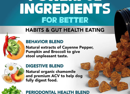 No Poo Chews for Dogs Stop Poop Eating Behavior Probiotics and Digestive