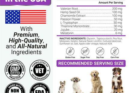 Melatonin Calming Chews for Dogs 170 Chews Dog Stress and Anxiety Relief