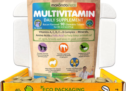 Prenatal Dog Vitamins Multivitamin for Dogs and Cats with Folic Acid Minerals