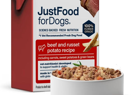 Pantry Fresh Wet Dog Food, Complete Meal or Dog Food Topper, Beef & Russet Potato Human Grade Dog Food Recipe - 12.5 Oz (Pack of 6)