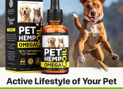 Hеmp and Salmon Oil for Dogs Skin Coat Hеalth 3 6 9 Omega Calming Treat 1 Fl Oz