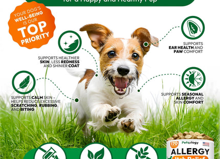 Dog Allergy Relief Chews 170 Treats Itch Relief for Dogs Omega 3 Fish Oil