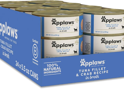 Natural Wet Cat Food, 24 Pack, Limited Ingredient Canned Wet Cat Food, Tuna Fillet in Broth, 2.47Oz Cans
