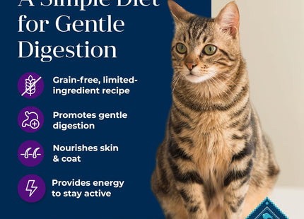 Basics Grain-Free Dry Cat Food, Skin & Stomach Care, Limited Ingredient Diet for Indoor Cats, Turkey & Potato Recipe, 11-Lb. Bag