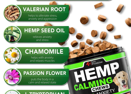 Hemp Calming Chews for Dogs Anxiety and Stress Dog Natural Calming 120 Treats