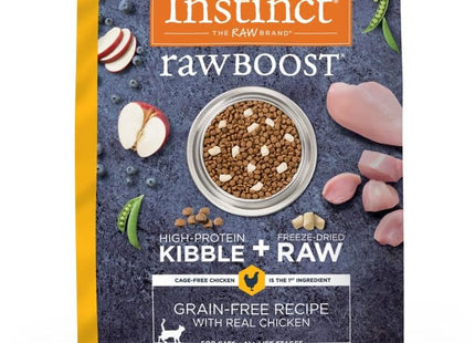 Raw Boost, Natural Dry Cat Food with Freeze Dried Pieces, High Protein, Grain Free Recipe - Real Chicken, 10 Lb. Bag