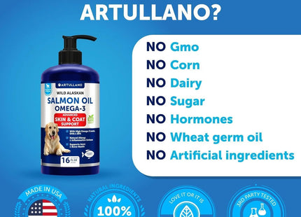 Salmon Oil for Dogs Omega 3 for Dogs 16 FL OZ Wild Alaskan Salmon Fish Oil