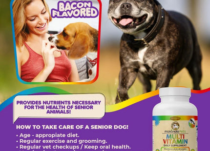 Prenatal Dog Vitamins 60 Pills for Dogs and Cats with Folic Acid Minerals And