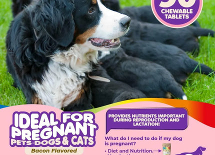 Prenatal Dog Vitamins Multivitamin for Dogs and Cats with Folic Acid Minerals