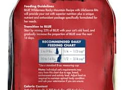 Wilderness Adult Dry Cat Food, Rocky Mountain Recipe, Chicken-Free & Grain-Free Recipe Made with Natural Ingredients, Red Meat, 4-Lb Bag