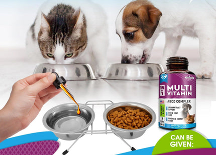 Cat Dog Multivitamin Liquid with Glucosamine and Cranberry Health Supplements