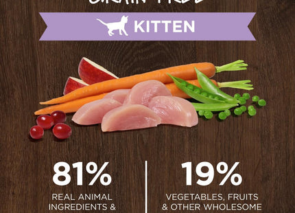 Original Kitten Dry Cat Food, Raw Coated Kibble, High Protein, Grain Free Recipe - Real Chicken, 4.5 Lb. Bag