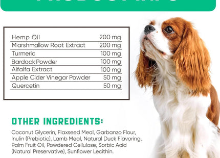 Natural Dog Allergy Chews for Dog Itch Tasty Allergy Relief Pet Supplement For